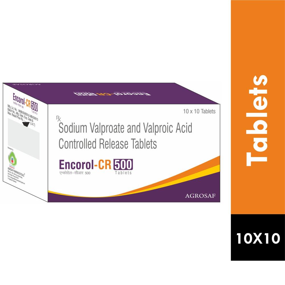 ENCOROL CR 500TABLET - Sodium Valproate (333mg) + Valproic Acid (145mg)