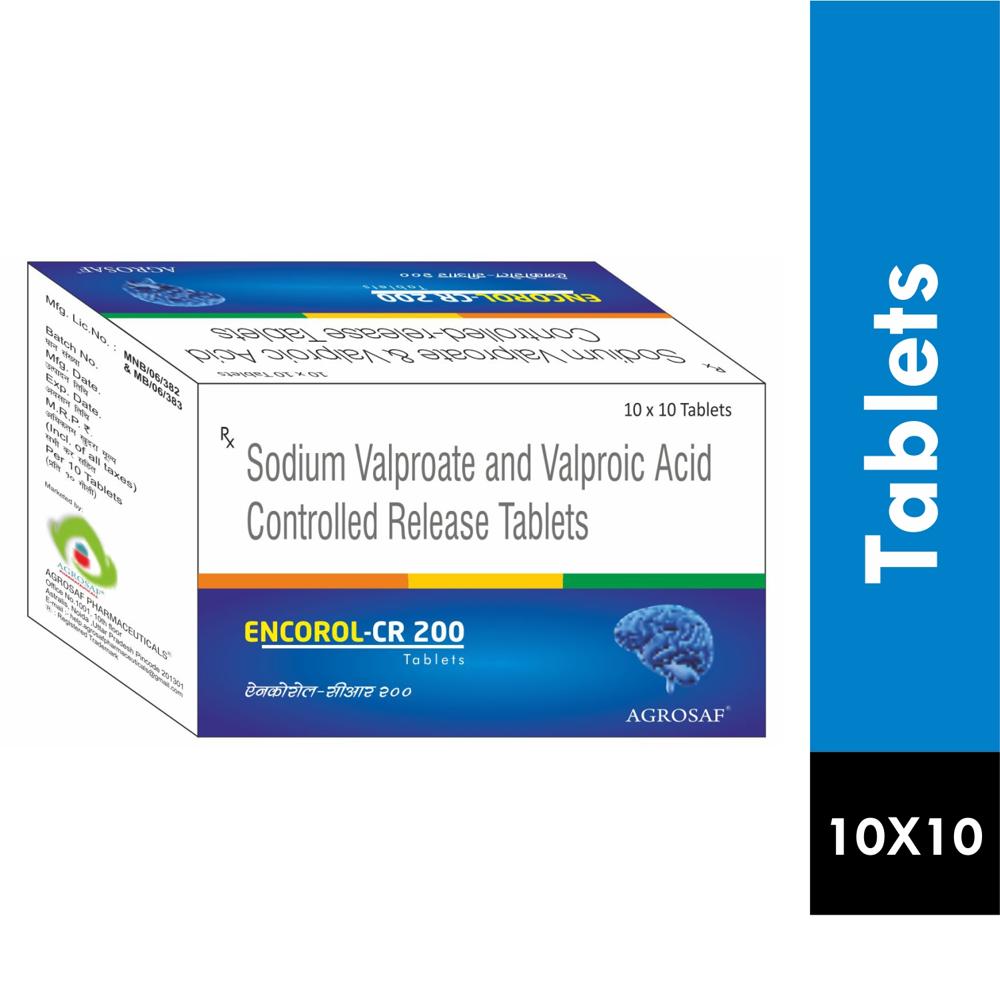 ENCOROL- CR-200TABLET - Sodium Valproate (134mg) + Valproic Acid (58mg)