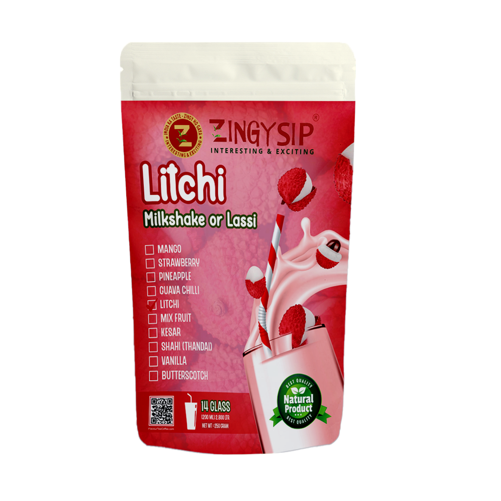 Litchi Flavour Lassi Milkshake Drink