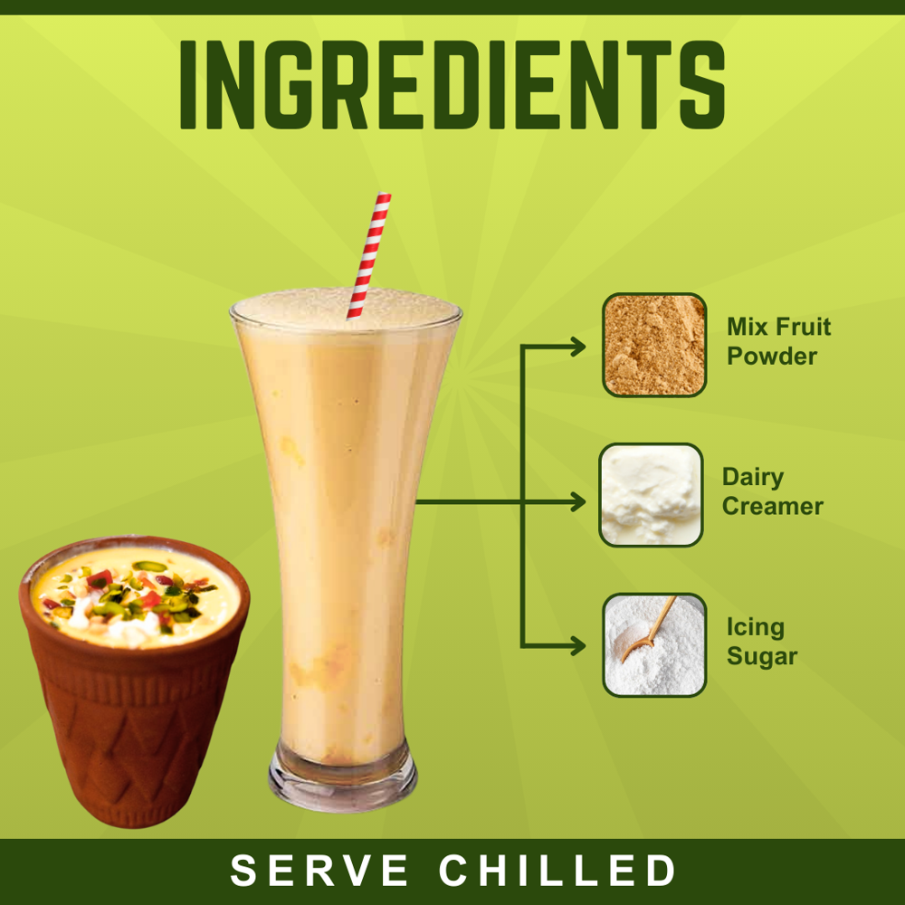 Mix Fruit Flavour Lassi Milkshake