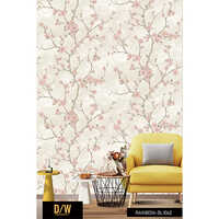 Leafy Tree Pvc Wallpaper - Material: Acrylic