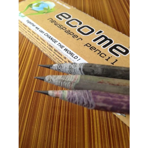 Recycled Newspaper Pencil - Color: Multicolor