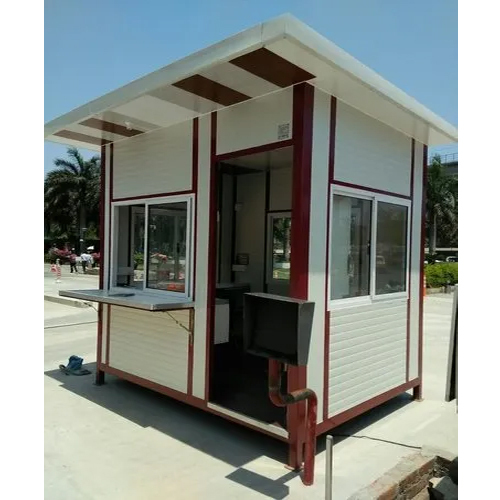 Prefabricated Puf Panel Porta Cabin - Color: White And Red