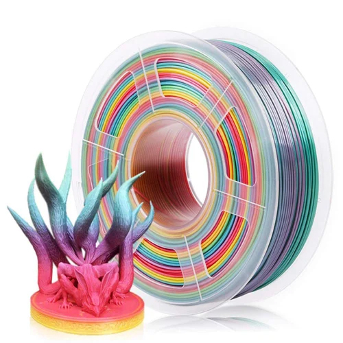 Filamont Silk Rainbow 3D Printer Filament - Color: Multicolor