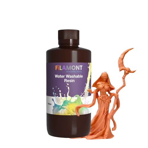 Orange Color Filamont Water Washable 3D Printer Resin