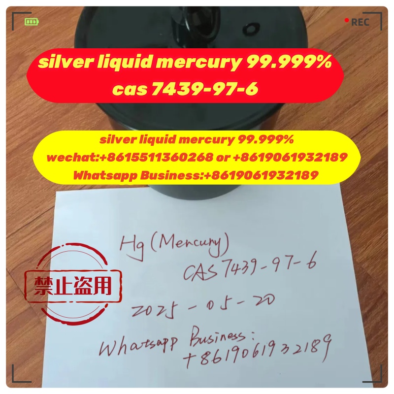 Virgin liquid slivery mercury 99.999% cas 7439-97-6 rich stock!