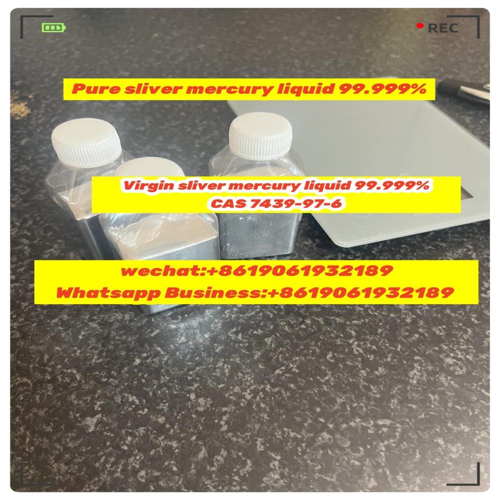 Virgin liquid slivery mercury 99.999% cas 7439-97-6 rich stock!
