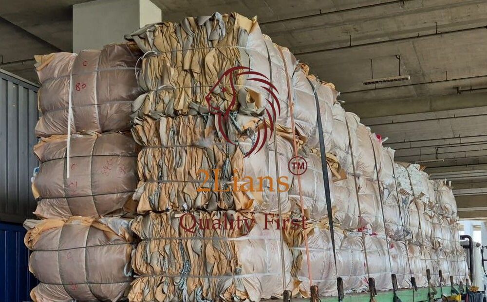 PP reuse jumbo bags on bales White and Brown