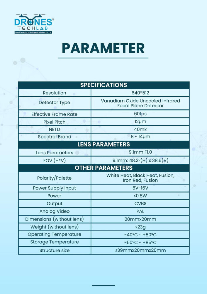 High Resolution Thermal Imaging Camera For Fpv Drone 640x512 - Application: Outdoor