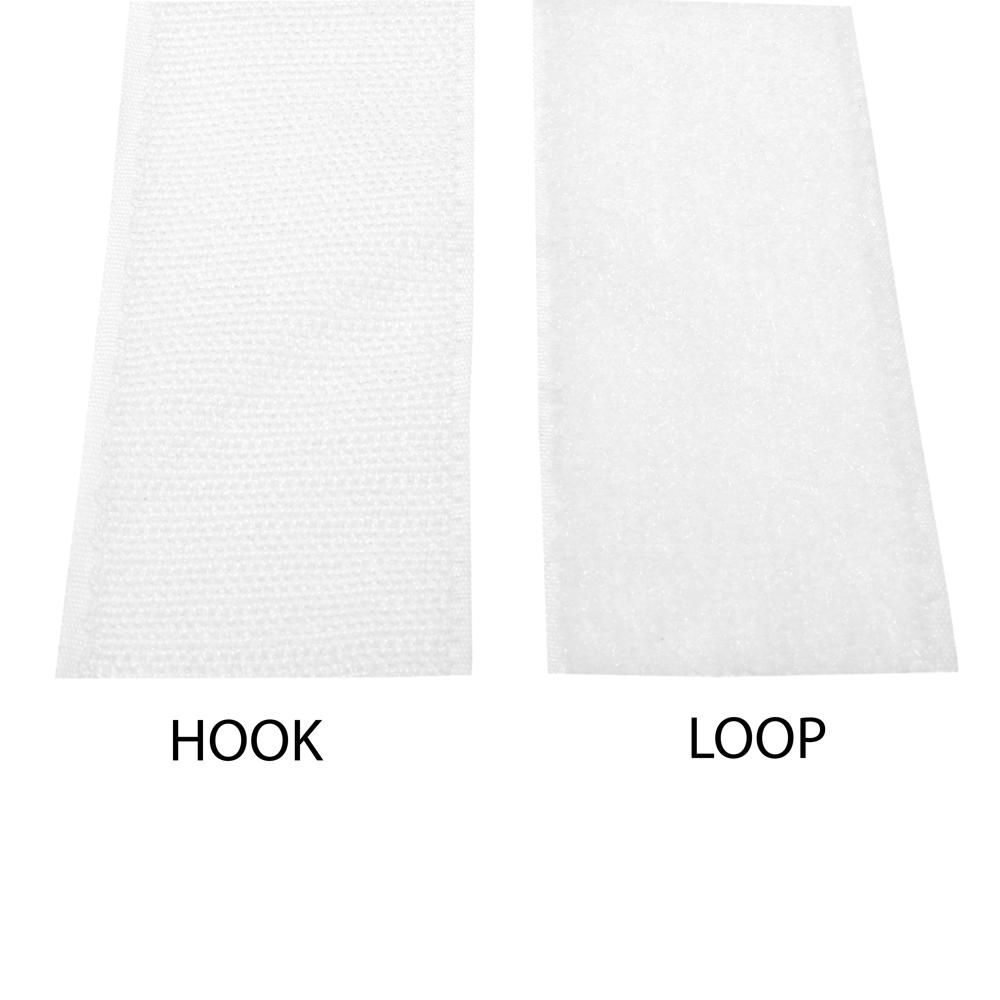 125 Mm Velcro Hook And Loop Tape - White Color, Plain Pattern | Good Quality Material, Versatile Uses For Various Applications
