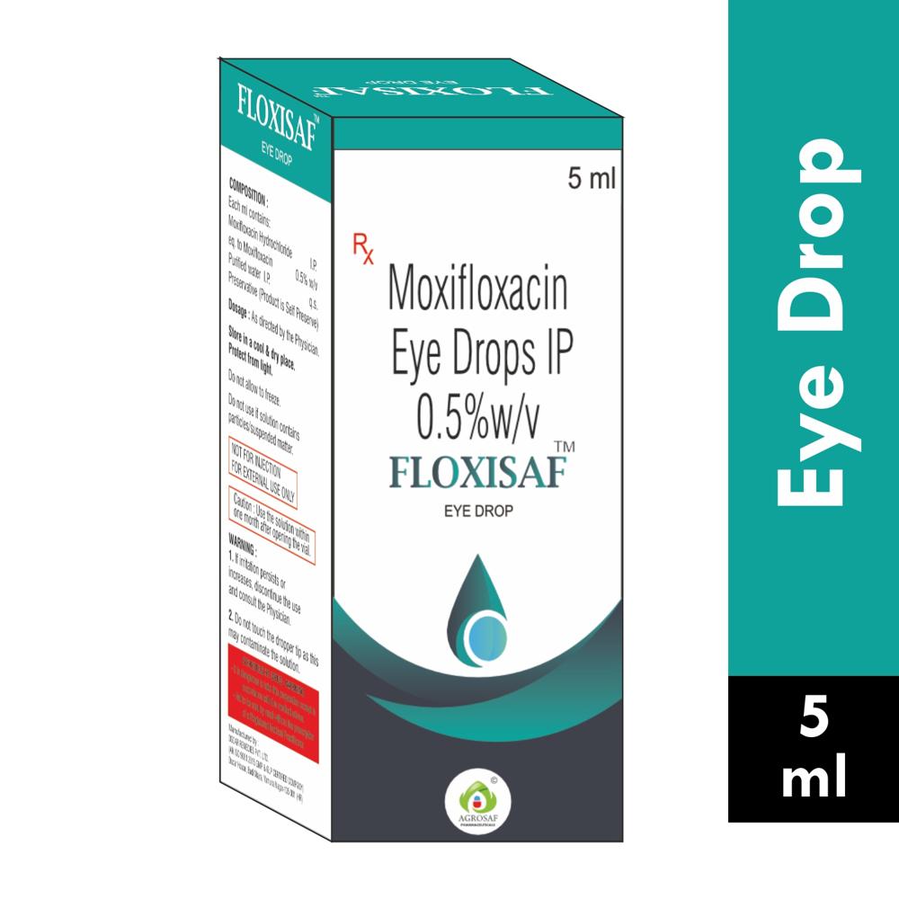 FLOXISAF EYE DROPS - Moxifloxacin (0.5% w/v)