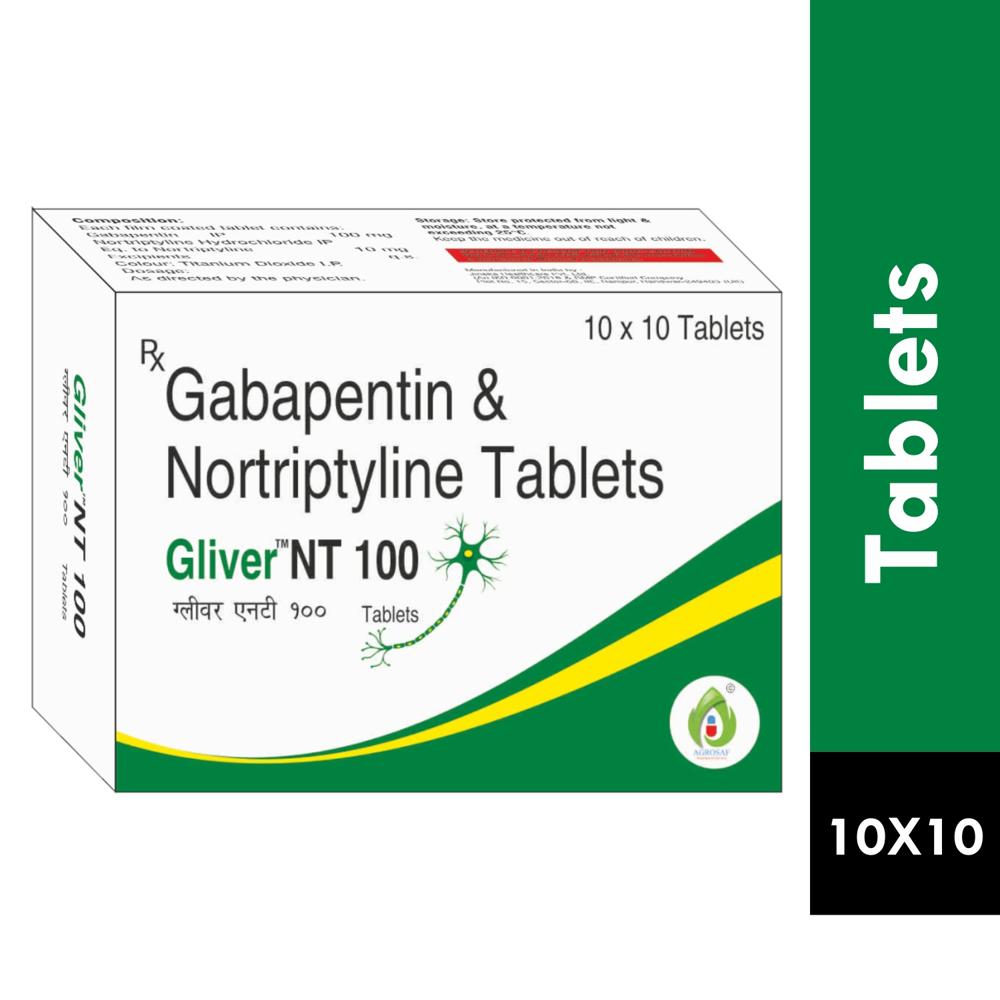 GLIVER NT 100 TABLET - Gabapentin (100mg) + Nortriptyline (10mg)