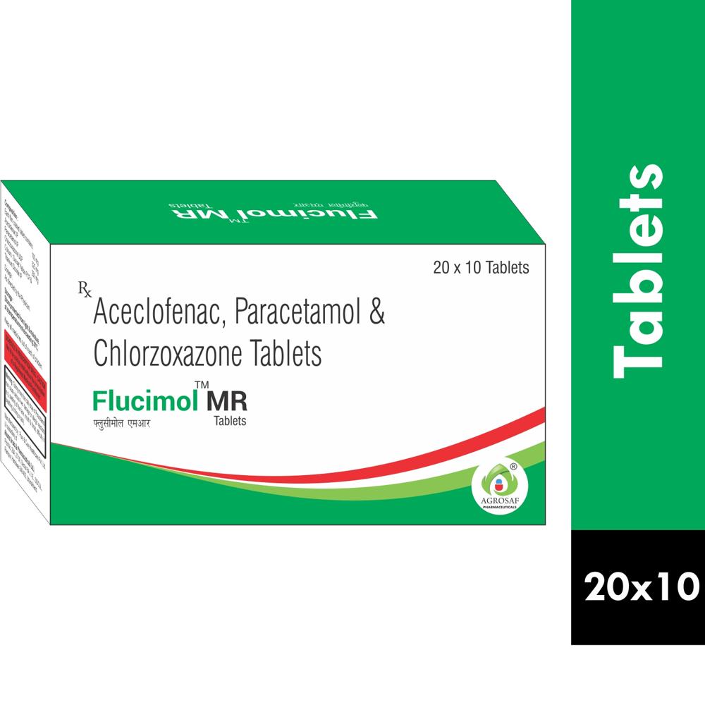 FLUCIMOL MR TABLET - ACECLOFENAC 100MG +PARACETAMOL 325MG+CHLORZOXAZONE 250MG