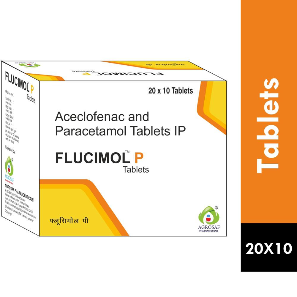 FLUCIMOL P TABLET - ACECLOFENAC 100 MG + PARACETAMOL 325MG