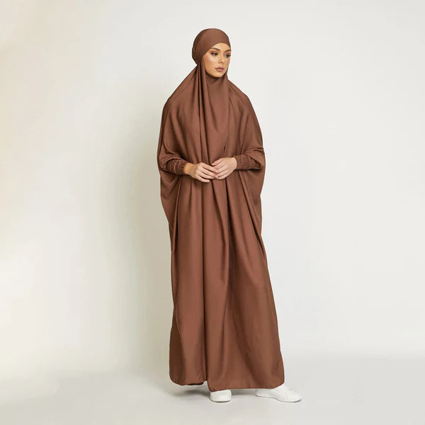 Two Piece Knee Length Jilbab Khimar and Skirt muslim abaya