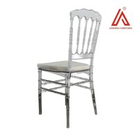 Transparent Crystal Chiavari Chair with White Cushion  Premium Banquet & Wedding Seating