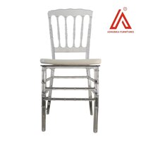 Transparent Crystal Chiavari Chair with White Cushion  Premium Banquet & Wedding Seating