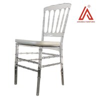 Transparent Crystal Chiavari Chair with White Cushion  Premium Banquet & Wedding Seating