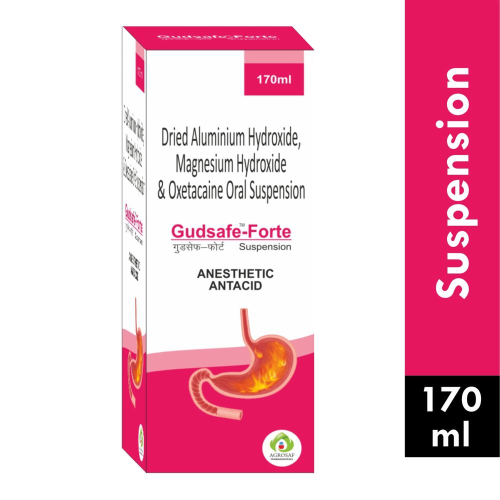 GUDSAF FORTE SUSPENSION - Aluminium Hydroxide 291 Mg. Oxitacaine 10 Mg, Magnesium Hydroxide 98 Mg