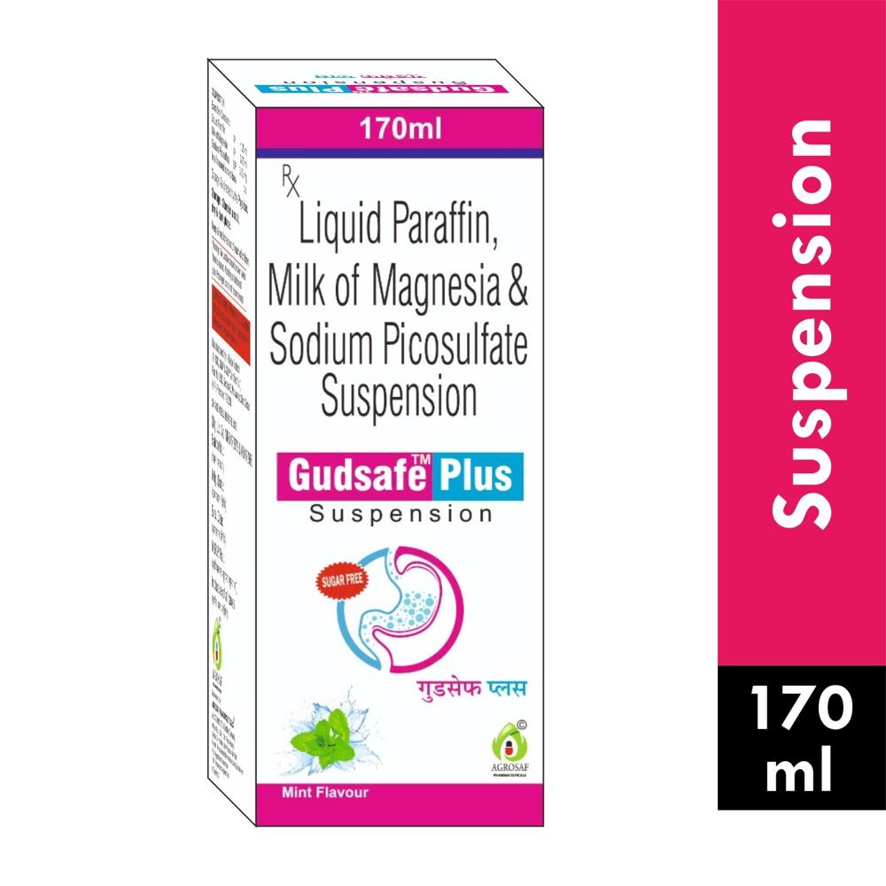 GUDSAFE PLUS SUSPENSION  -Sodium Picosulfate (3.33mg) + Liquid Paraffin (1.25ml) + Milk Of Magnesia (3.75ml)