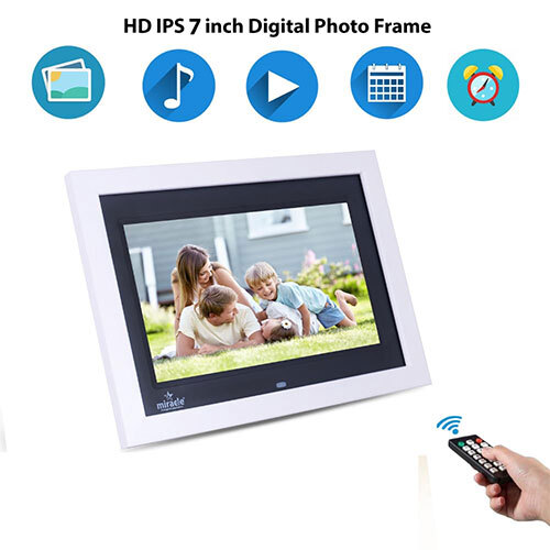 Hd Ips 7 Inch Digital Photo Frame - Color: Black