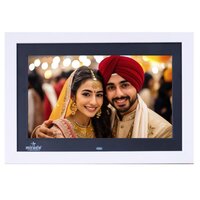 7 Inch Ips  Wooden Digital Photo Frame - Color: Black