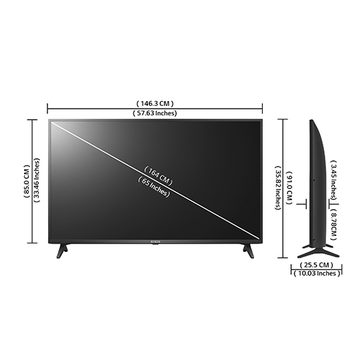 65 Inch Web Os Led Tv - Color: Black