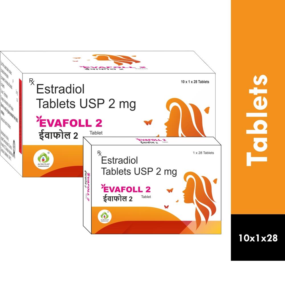 Evafoll 2 Tablet - Estradiol (2mg) - Drug Type: General Medicines