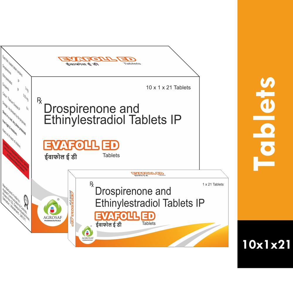 EVAFOLL ED TABLET 10X1X21 - DROSPIRENONE(3MG) AND ETHINYLESTRADIOL(0.03MG) TABLET