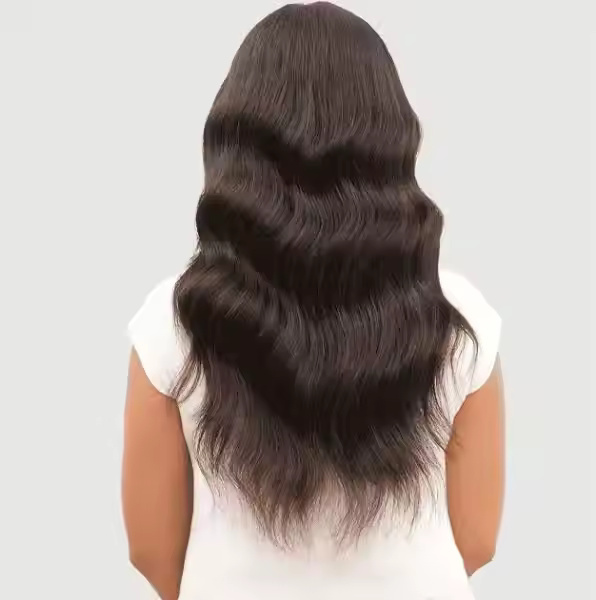 Indian Temple Remy Hair Wavy Style Hair Halo Extensions