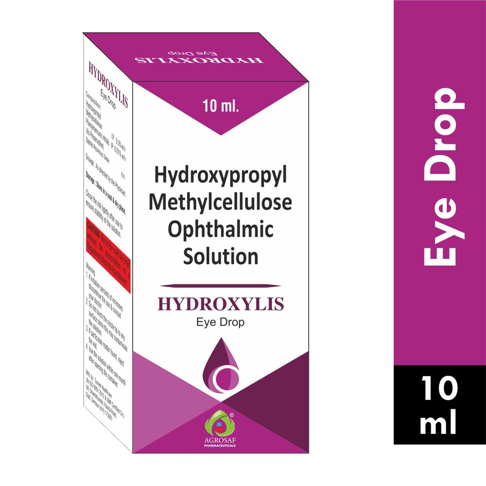 HYDROXYLIS EYE DROP 10ML - Hydroxypropyl Methylecullose Ip 0.3%w/v , Phenylmercuric Nitrate Ip 0.01% W/v