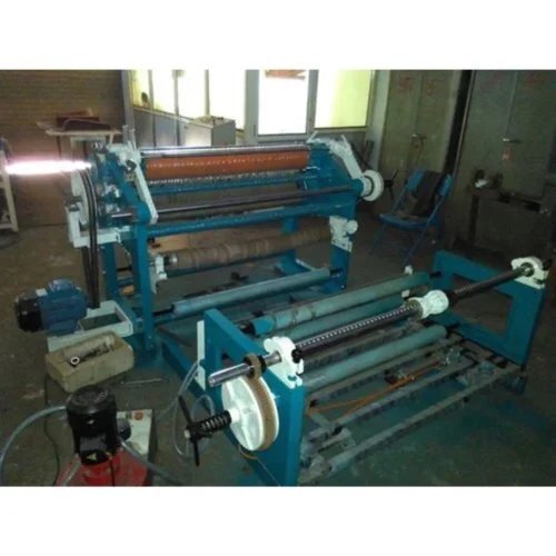 Drum Type Slitting Rewinder Machine - Color: Blue