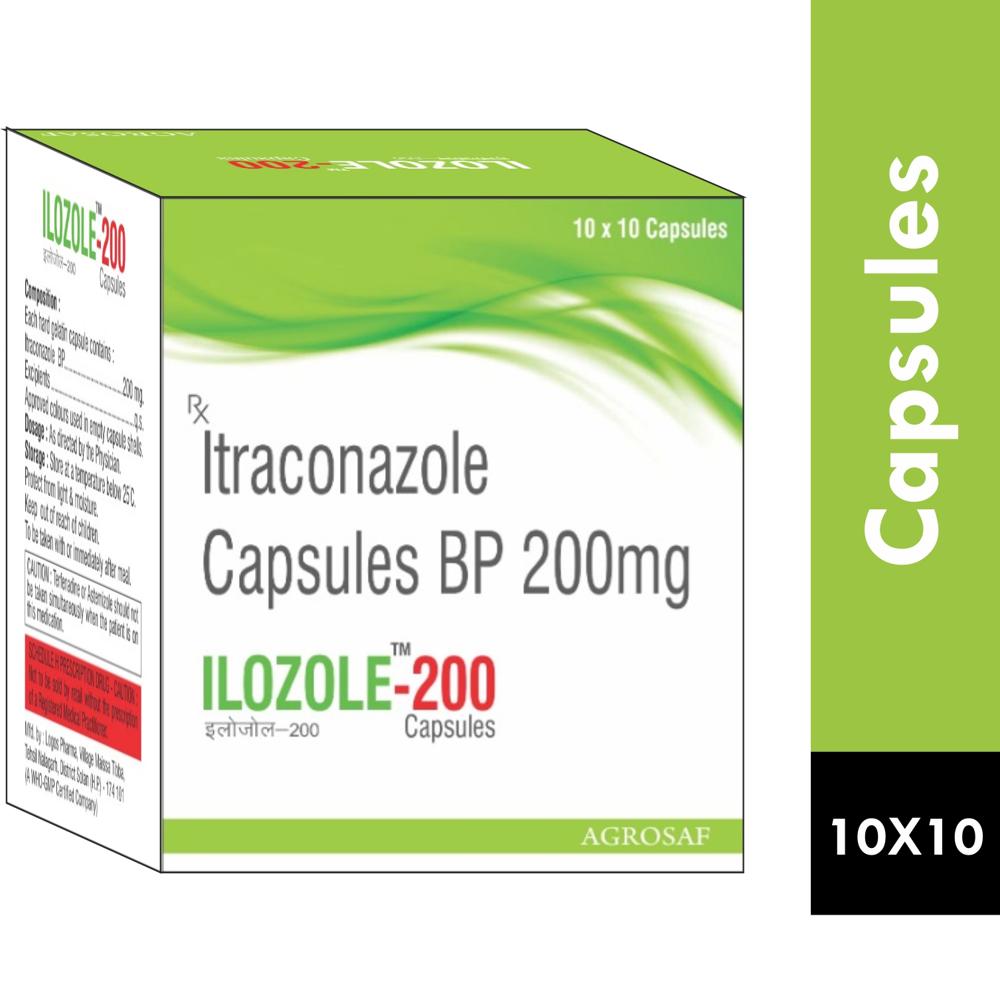 ILOZOLE 200CAPSULE - ITRACONAZOLE(HPMC) 200 MG CAPSULE