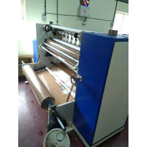 Used Bopp Tape Slitting Machine - 1500mm/2000mm X 1000mm Blue Color Automatic Operation 5 Hp Electric Power