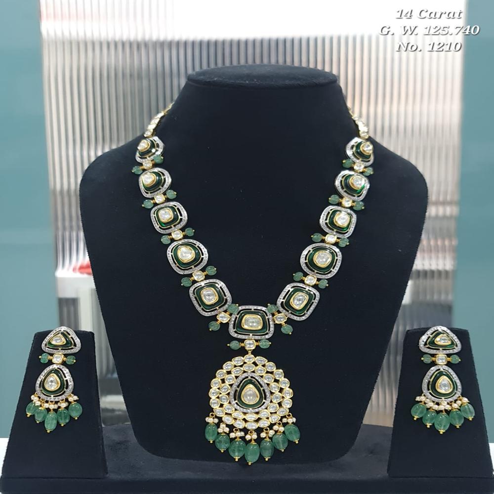 14KT Fusion Line with Diamond Polki
