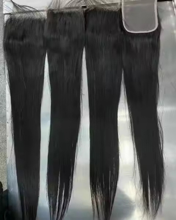 Virgin Human Hair Straight Lace Closure 4x4 Free Part 100% Unprocessed Human Hair Closure 12A with Base Lace Closure