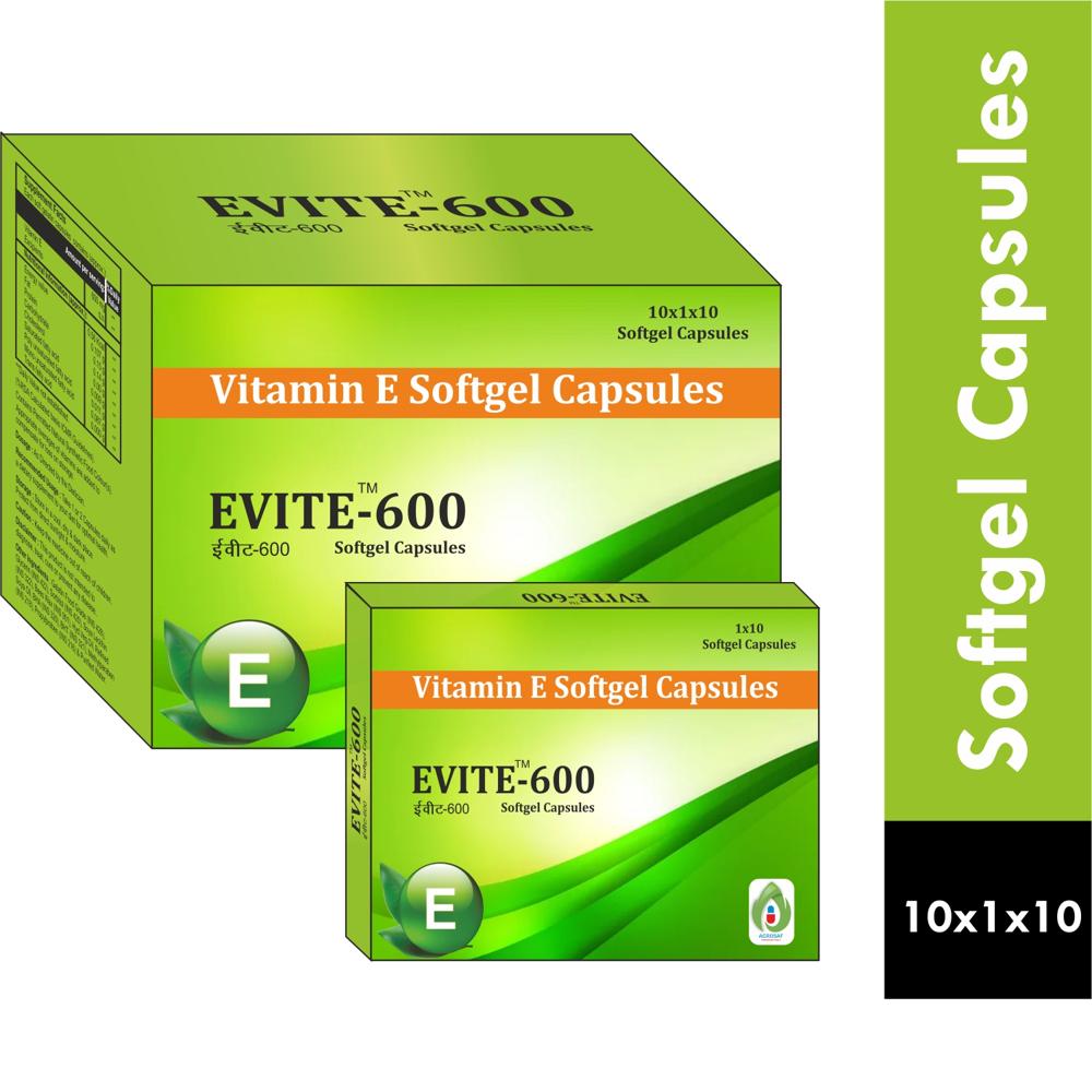 EVITE 600MG CAPSULE - VITAMIN E(600MG) CAPSULE
