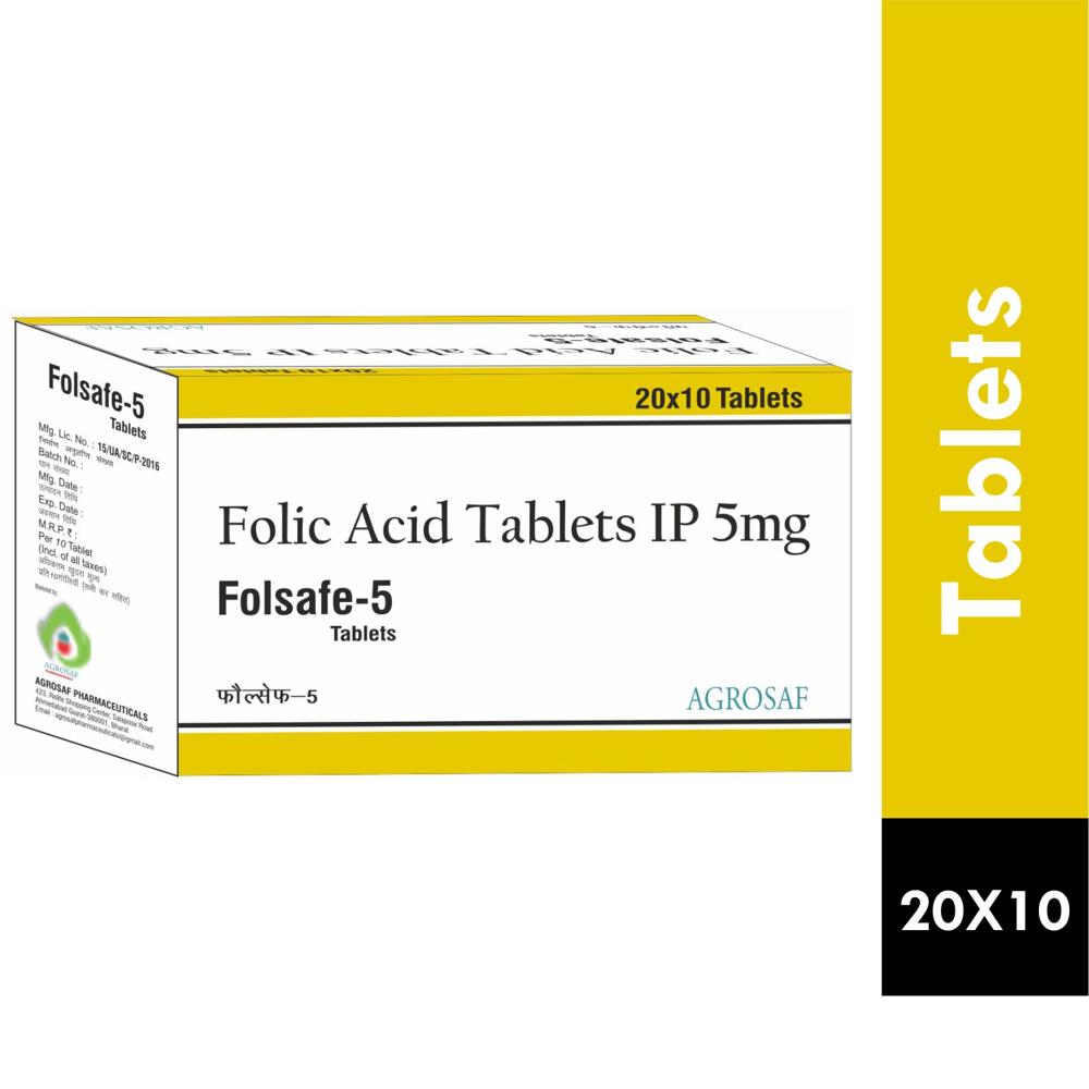 FOLSAFE 5 TABLET - Folic Acid IP 5mg