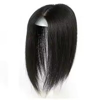 Natural Color Silk Base With T Part Hair Toppers Remy Hair Extension