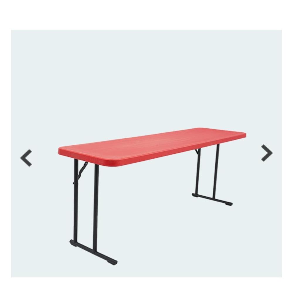 Supreme Pandhi Table - Eco-friendly Plastic, 740mm Table Height, 1780mm Width, 525mm Depth | Durable, Smooth Finish, Foldable Design