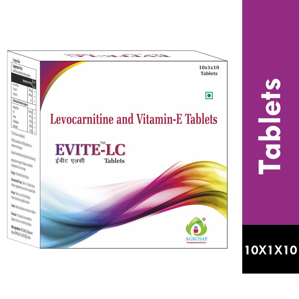 EVITE-LC TABLET - LEVOCARNITINE(150MG) & VITAMIN-E(10MG) TABLET