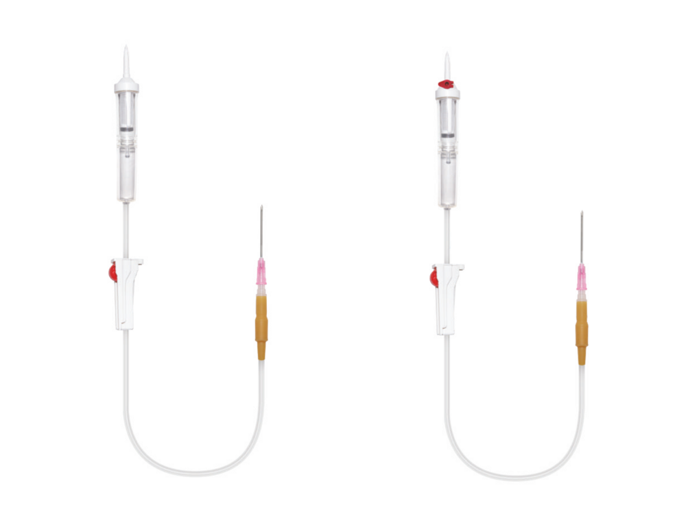 Blood Transfusion Set With Airvent - Plastic Material, Manual Operation, Airway Needle With Filter | Roller Clamp For Flow Control, Vein Needle For Comfort