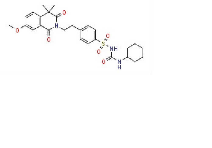 1-Cyclohexyl-3-({4-[2-(7-methoxy-4,4-dimethyl-1,3-dioxo-1,2,3,4-tetrahydroisoquinolin-2-yl) ethyl]benzene}sulfonyl)urea