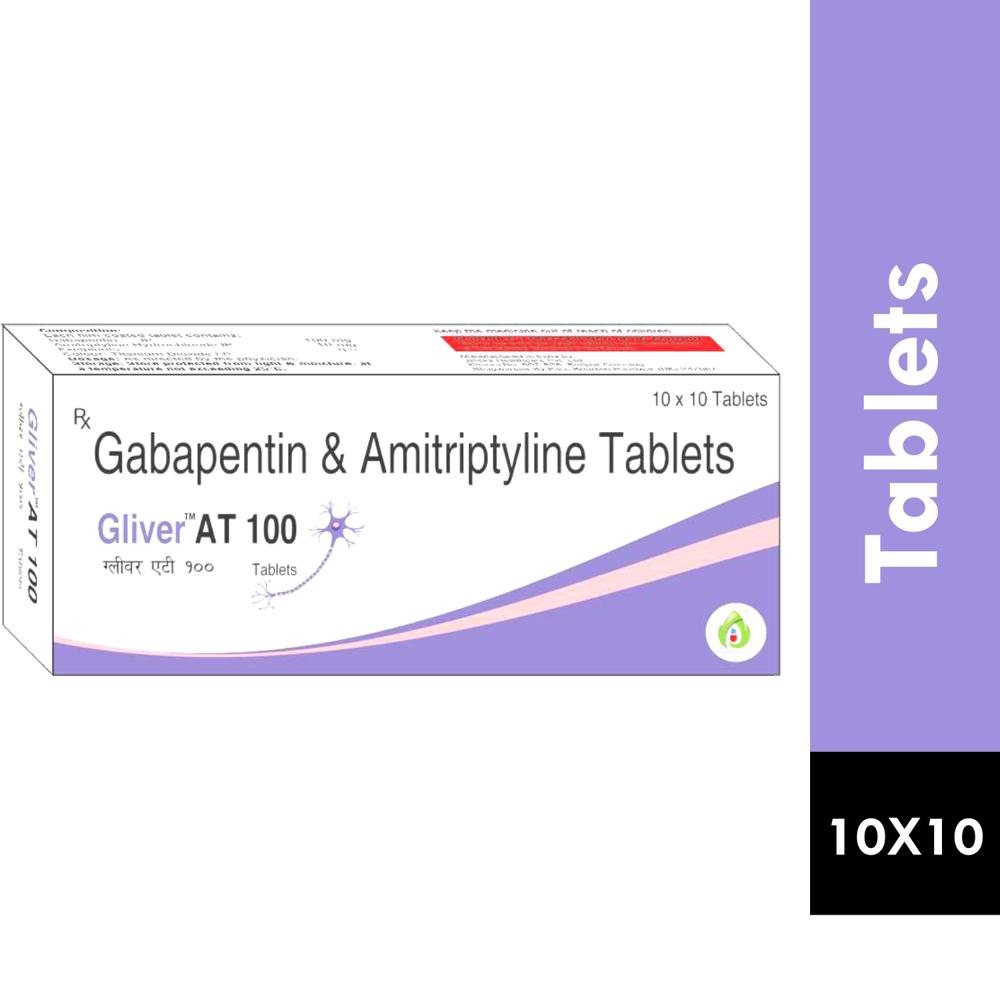 GLIVER AT 100 TABLET - GABAPENTIN 100MG+AMITRIPTYLINE 10MG TABLET