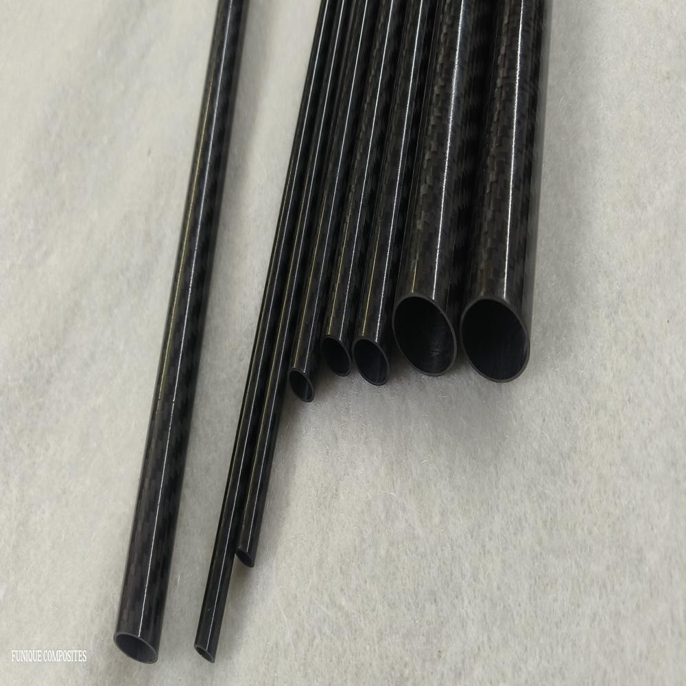 3k Carbon Fiber Tubes - Color: Black