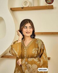 Women Kurti With Bottom & Dupatta Set