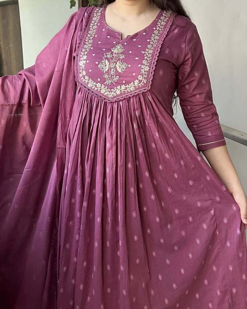 Women Kurti With Bottom & Dupatta Set - Color: Multicolor