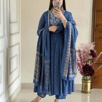 Women Kurti With Bottom & Dupatta Set