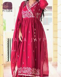Women Kurti With Bottom & Dupatta Set