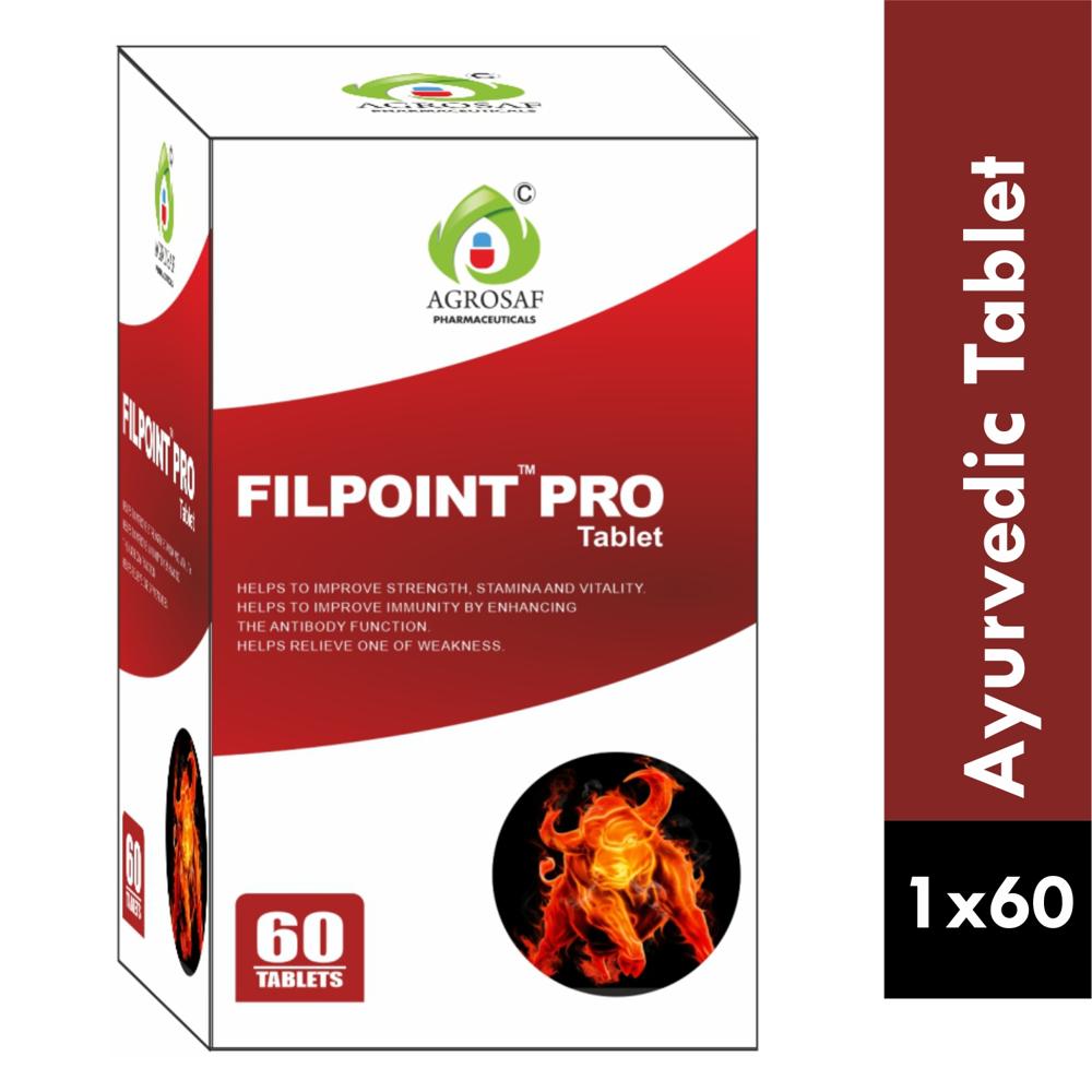 FILPOINT PRO TABLET - Vriddhadaru-50 Mg,gokshura-100 Mg,jeevanti 30 Mg,shileyam 20 Mg,ashvagandha 100 Mg, Kokilaksha 30 Mg,vanya Kahu 25 Mg,kapikachhu 30 Mg,sawarna Bhasma 20 Mg, Shilajeet 20 Mg,